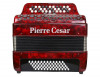 Pierre Cesar PCB-3460 RDP баян 34/60 3 регистра цвет красный