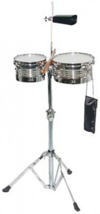 Pierre Cesar MXT521 комплект тимбалес со стойкой 6''+8'' и ковбелом 4'', никель
