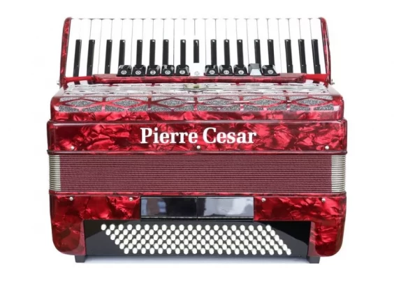 Pierre Cesar PCA2003 RDP аккордеон 120/41, 11+2, красный перламутр