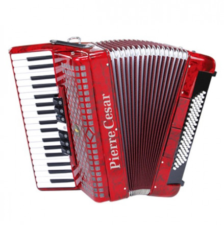 Pierre Cesar PCA-3780 RDP аккордеон 80/37 7+2 регистра цвет красный