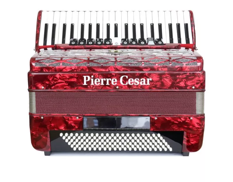 Pierre Cesar PCA2003 RDP аккордеон 120/41, 11+2, красный перламутр