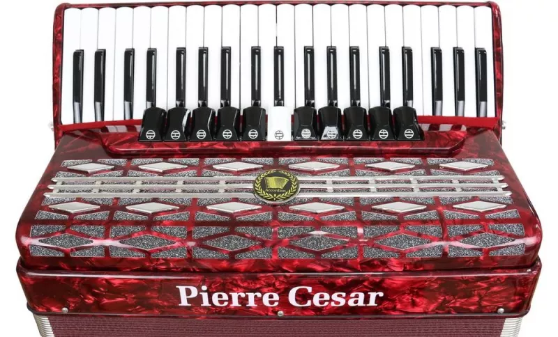 Pierre Cesar PCA2003 RDP аккордеон 120/41, 11+2, красный перламутр