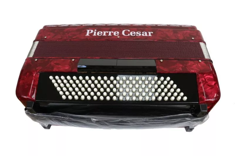 Pierre Cesar PCA2008 RDР аккордеон 120/41 7+2 цвет красный перламутр
