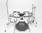 PC Drums WIN2205W ударная установка, 5 барабанов, стойки, белая